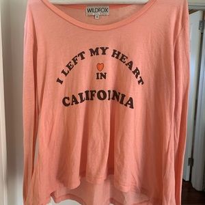 Wildfox long sleeved tee California Love